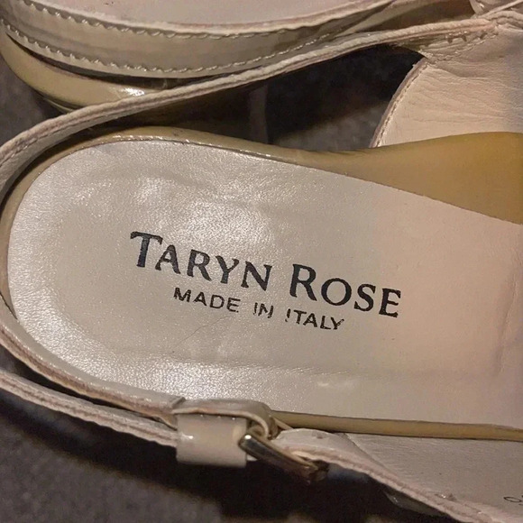 Taryn Rose Patent Leather Beige Heels - 36 - Made in Italy - Picture 4 of 7